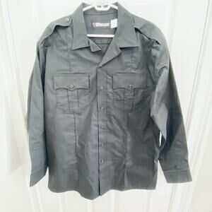 Blauer Shirt Mens Size Large Police Uniform Long Sleeve Long Sleeve Button Up